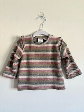 Zara Baby Ribbed Striped Top 12-18M